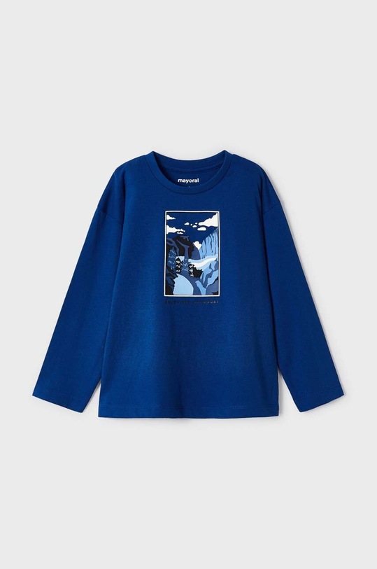 Mayoral longsleeve bawełniany dziecięcy 2-pack 4030.5E.Mini.9BYX niebieski AW23