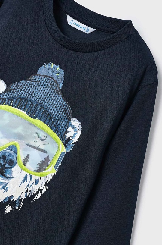 Chłopiec Mayoral longsleeve bawełniany dziecięcy 4036.5G.Mini.9BYX granatowy