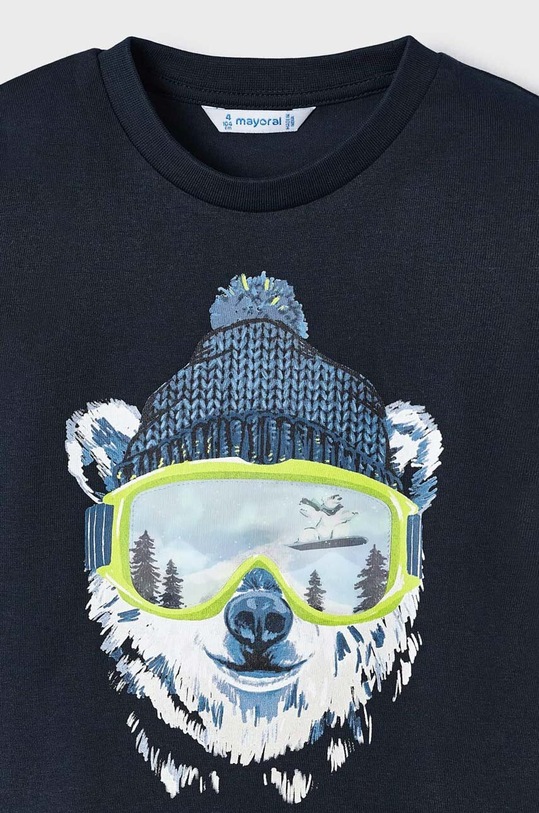 Mayoral longsleeve bawełniany dziecięcy granatowy 4036.5G.Mini.9BYX