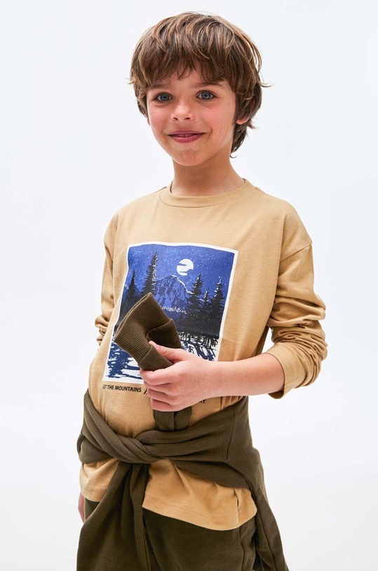 Fiú Mayoral gyerek pamut hosszú ujjú felső 7070.7E.Junior.9BYX zöld