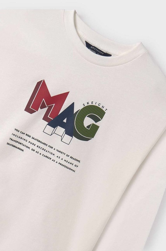 Chłopiec Mayoral longsleeve bawełniany dziecięcy 7075.7F.Junior.9BYX beżowy
