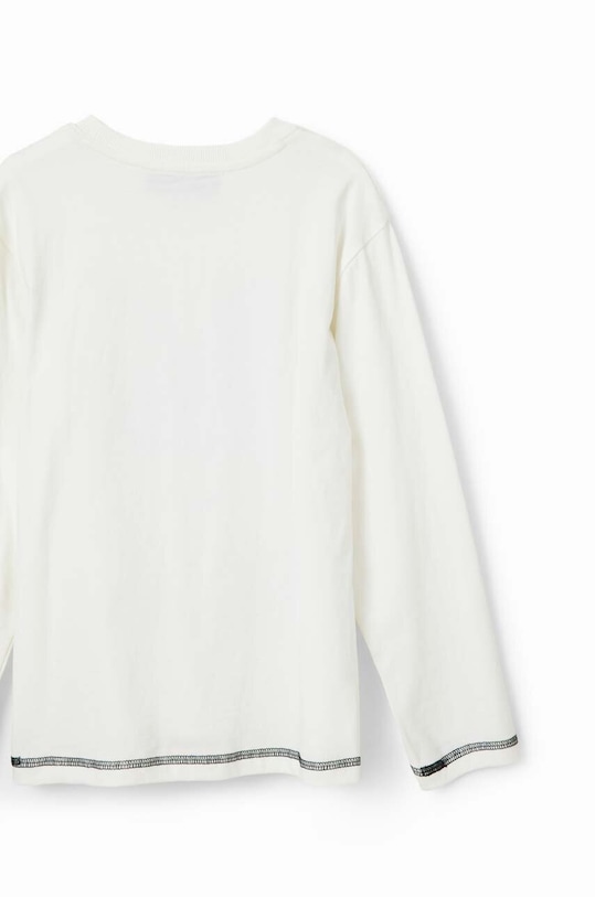 Desigual longsleeve bawełniany dziecięcy 23WBTK14 biały