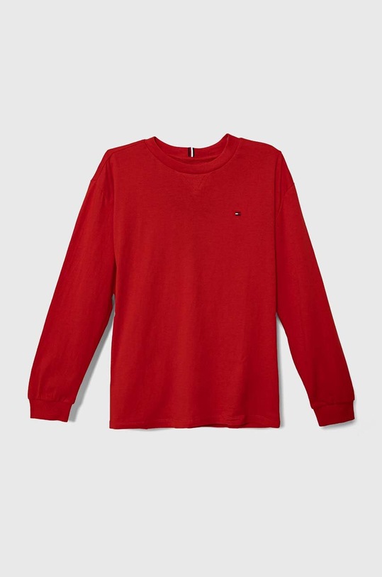 Tommy Hilfiger longsleeve bawełniany dziecięcy bawełna czerwony KB0KB08576.74.122.9BYX
