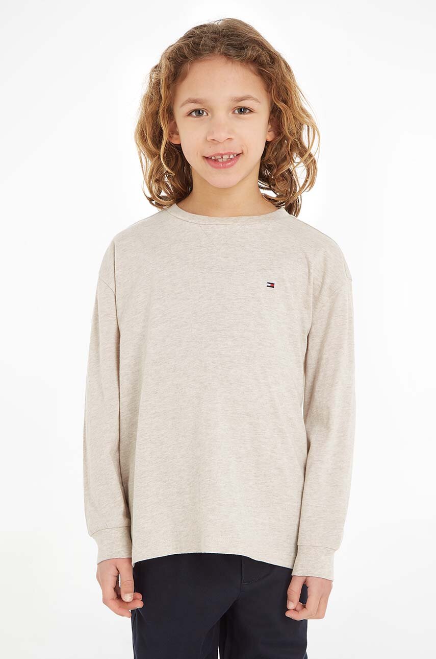 Tommy Hilfiger longsleeve bawełniany dziecięcy bawełna beżowy KB0KB08576.128.176.9BYX