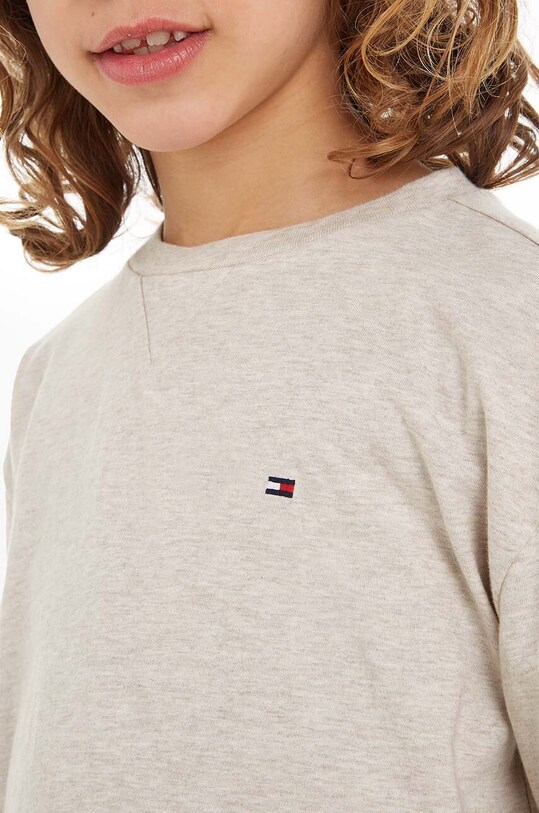 Tommy Hilfiger longsleeve bawełniany dziecięcy KB0KB08576.128.176.9BYX beżowy