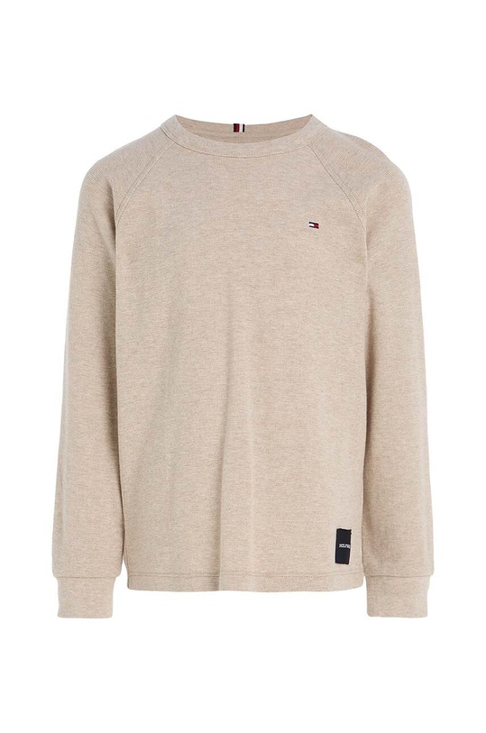 Tommy Hilfiger longsleeve bawełniany dziecięcy KB0KB08611.128.176.9BYX beżowy AW23