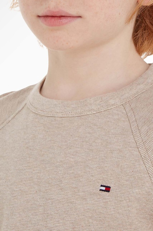 Tommy Hilfiger longsleeve bawełniany dziecięcy KB0KB08611.128.176.9BYX beżowy