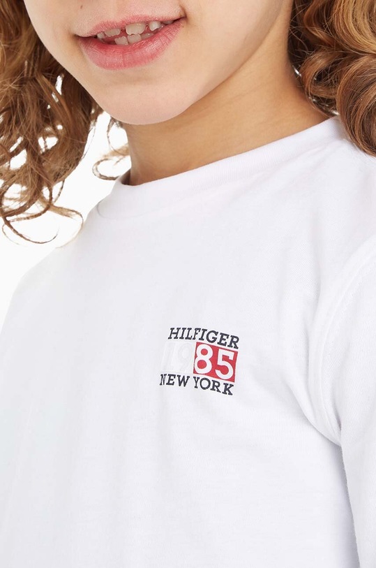 Tommy Hilfiger longsleeve bawełniany dziecięcy KB0KB08627.128.176.9BYX biały