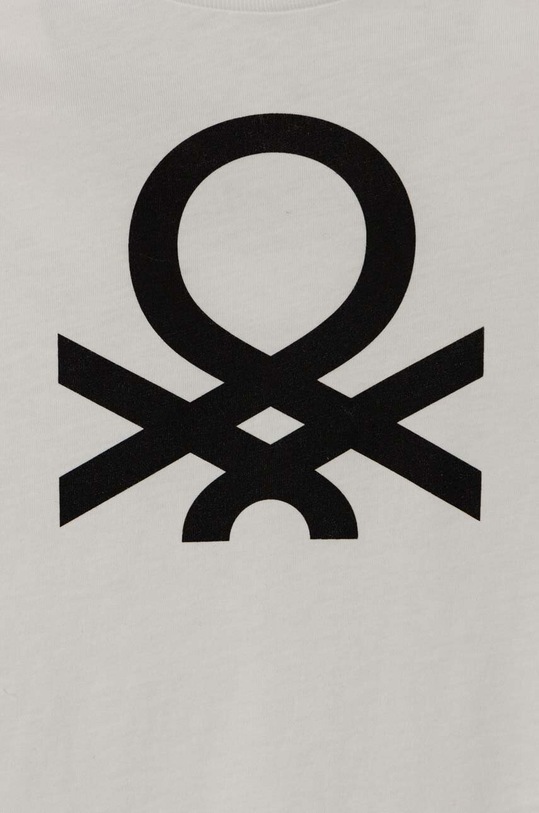 Fiú United Colors of Benetton gyerek pamut hosszú ujjú felső 3096C10D9.G.SEASONAL fehér