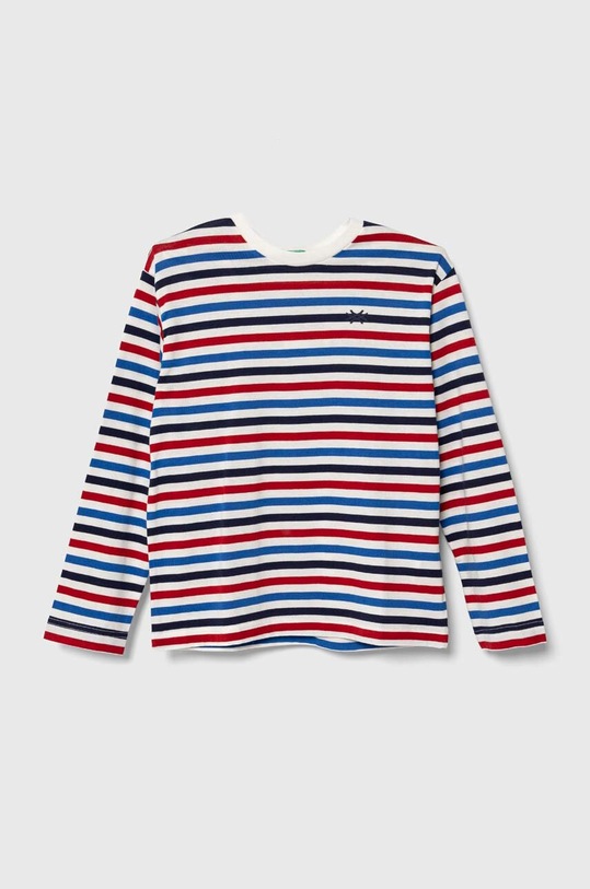 United Colors of Benetton longsleeve bawełniany dziecięcy wzorzyste multicolor 3XWWC10D8.G.SEASONAL