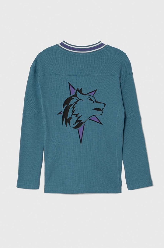 Chłopiec Sisley longsleeve bawełniany dziecięcy 3WCAX4004.G.SEASONAL niebieski