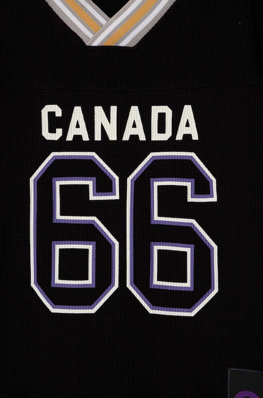 Chłopiec Sisley longsleeve bawełniany dziecięcy 3WCAX4004.G.SEASONAL czarny