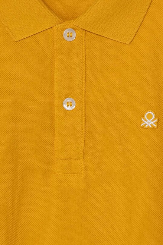 Băieți United Colors of Benetton longsleeve din bumbac pentru copii 3089G3009.P.SEASONAL galben