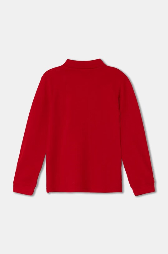 United Colors of Benetton longsleeve din bumbac pentru copii 3089G3009.P.SEASONAL rosu AW24