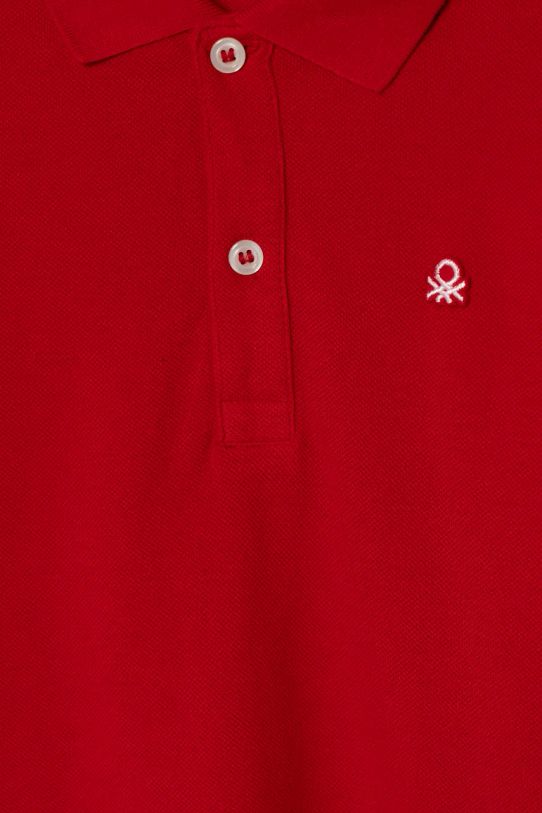 Băieți United Colors of Benetton longsleeve din bumbac pentru copii 3089G3009.P.SEASONAL rosu