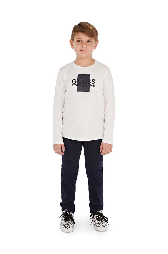 Детска блуза с дълги ръкави Guess щампа бял L3BI10.I3Z14.9BYX