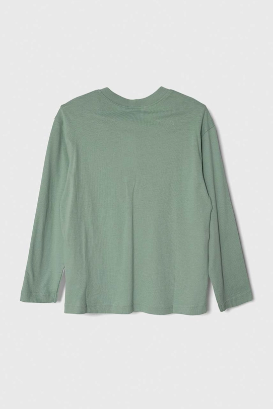 United Colors of Benetton longsleeve bawełniany dziecięcy 3ATNC10EK.G.SEASONAL zielony AW23