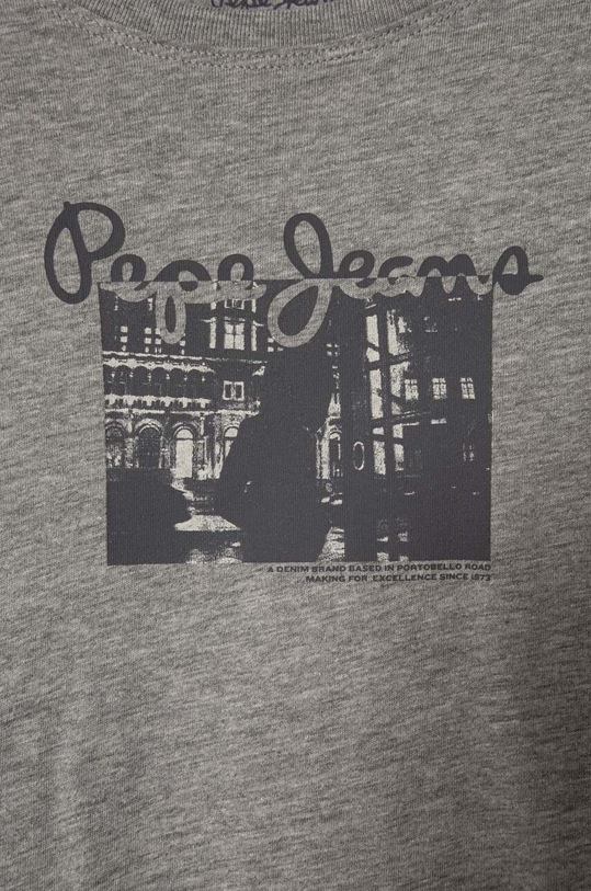 Chłopiec Pepe Jeans longsleeve bawełniany dziecięcy PB503729 szary