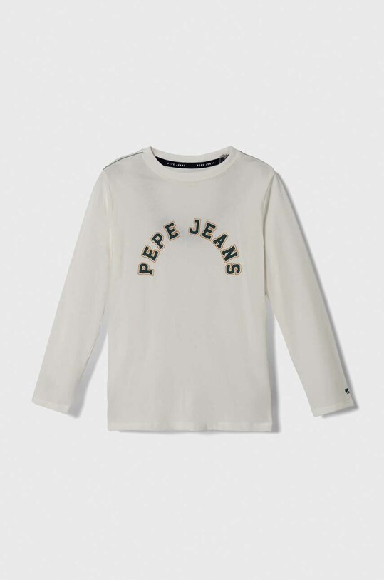 Дитячий бавовняний лонгслів Pepe Jeans бавовна білий PB503730
