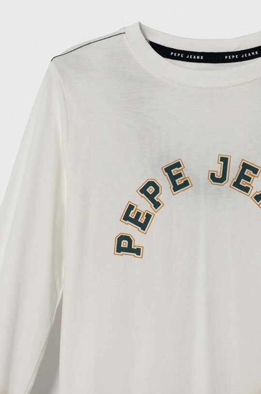 Хлопчик Дитячий бавовняний лонгслів Pepe Jeans PB503730 білий