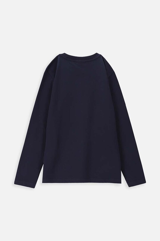 Coccodrillo longsleeve bawełniany dziecięcy ZC3143101ATJ granatowy AW23