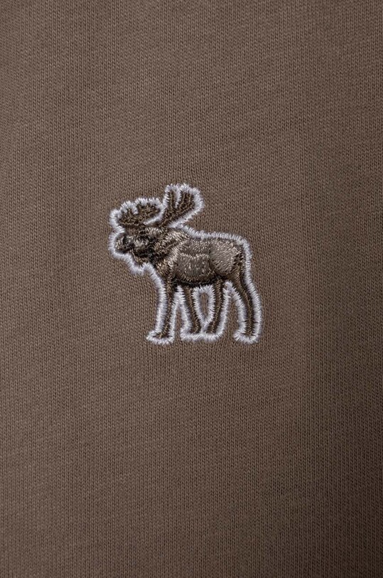 Chłopiec Abercrombie & Fitch longsleeve bawełniany dziecięcy KI224.3089 brązowy