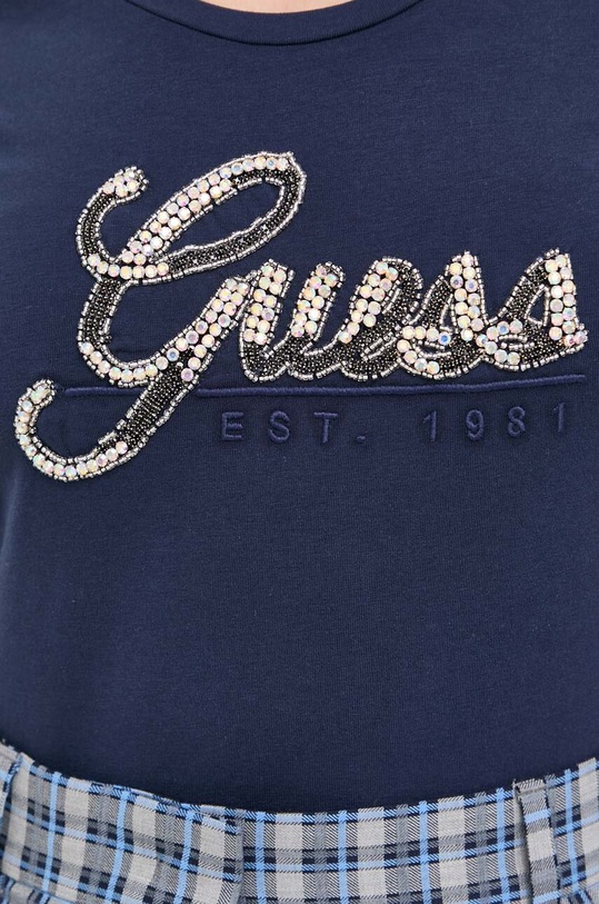 Tričko s dlhým rukávom Guess W3YI37.J1314 tmavomodrá