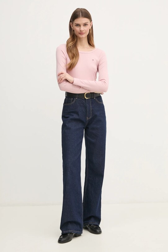 Лонгслів Tommy Hilfiger WW0WW38869 рожевий NC24