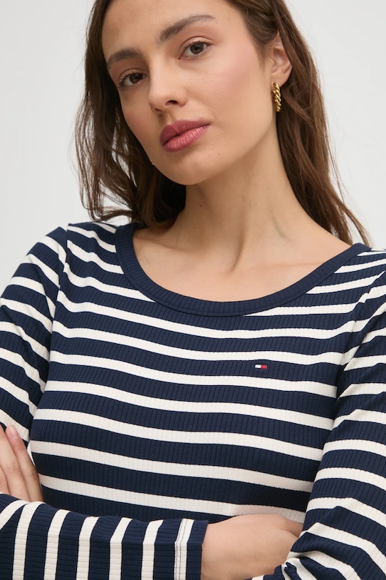 Лонгслив Tommy Hilfiger тёмно-синий WW0WW38869