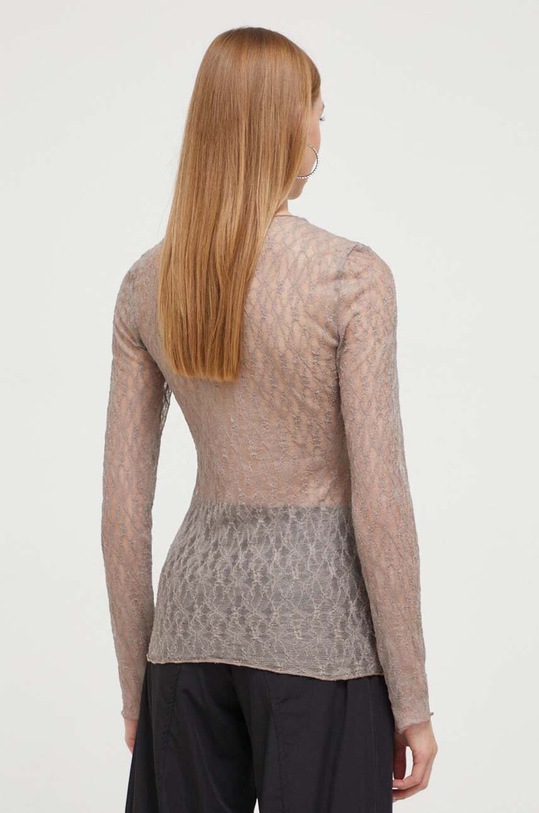 Oblečenie Tričko s dlhým rukávom Abercrombie & Fitch KI139.3442.465 béžová