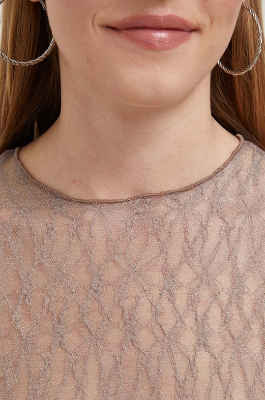 Tričko s dlhým rukávom Abercrombie & Fitch KI139.3442.465 béžová