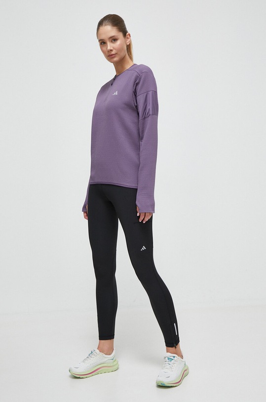 adidas Performance longsleeve do biegania IM1915 fioletowy AW23