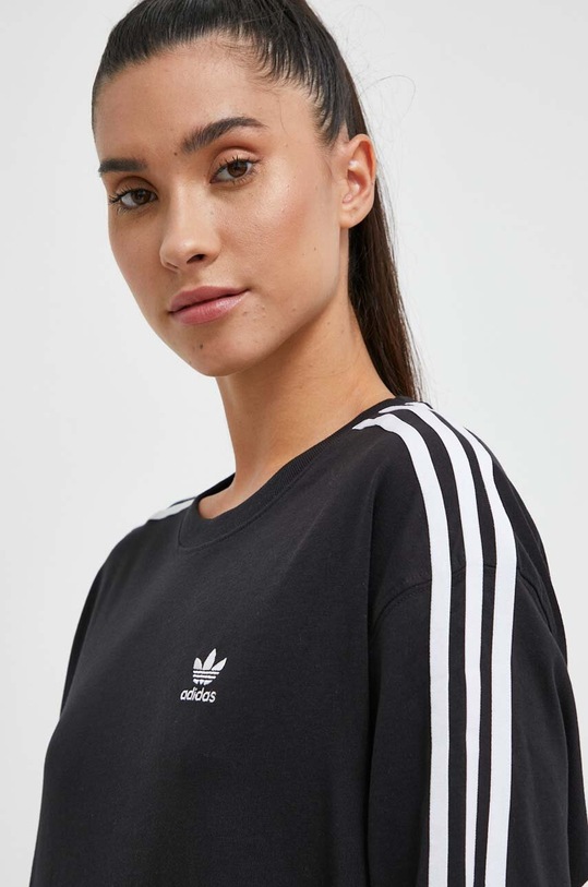Bavlnené tričko s dlhým rukávom adidas Originals IK4053 čierna