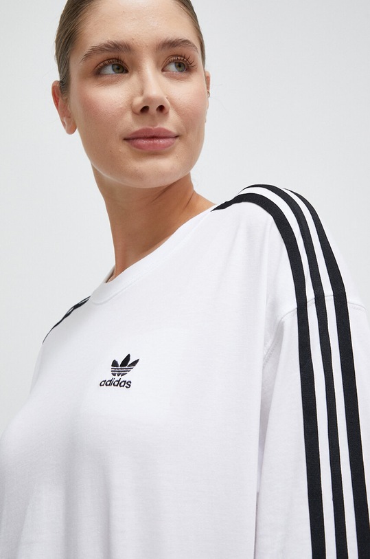 Bavlnené tričko s dlhým rukávom adidas Originals biela IK4054