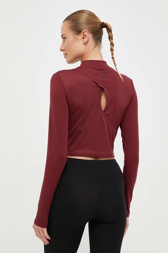 Ruházat adidas Performance hosszú ujjú felső jógázáshoz Studio IL3954 burgundia