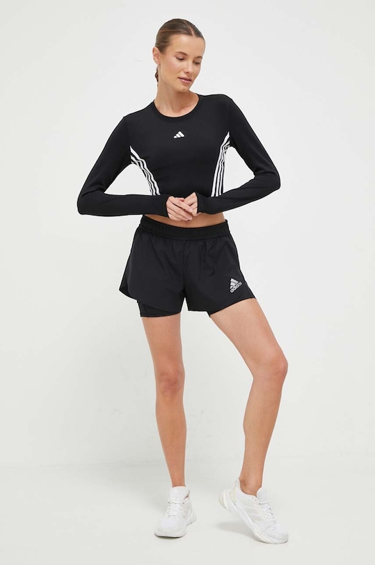 Majica dugih rukava za trening adidas Performance Hyperglam IL6972 crna AW23