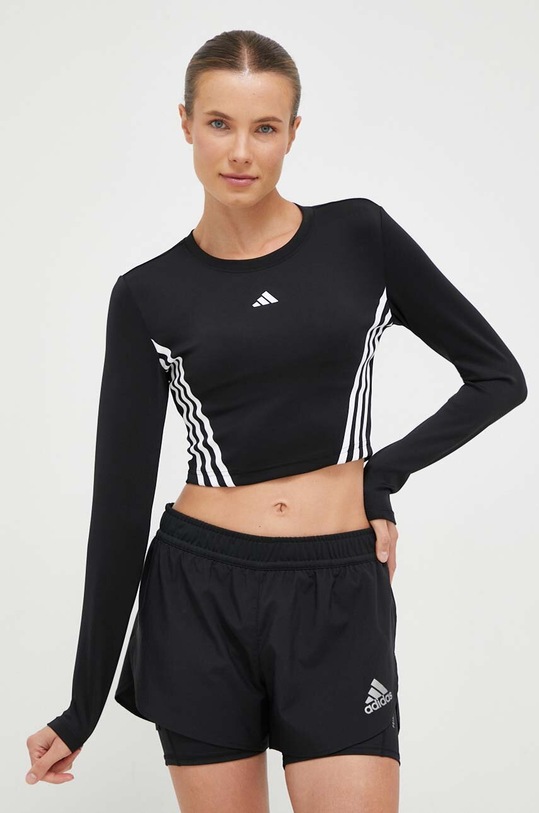 Majica dugih rukava za trening adidas Performance Hyperglam crna IL6972