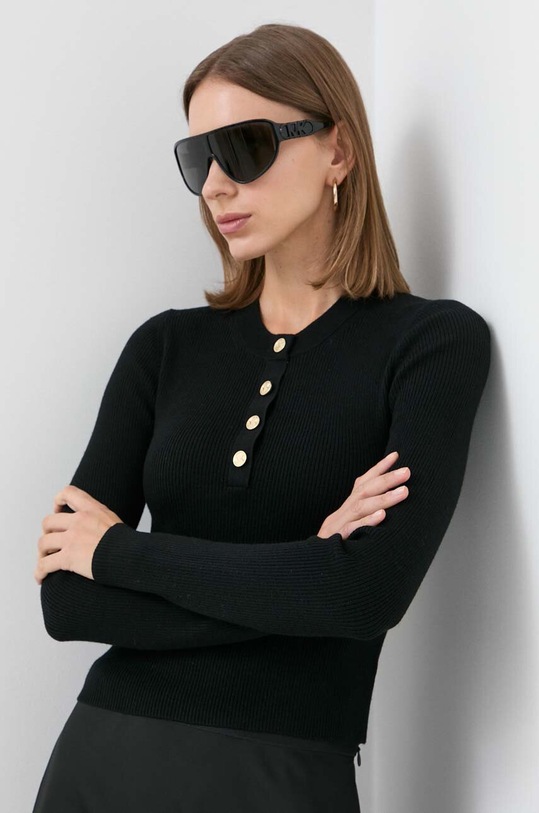 MICHAEL Michael Kors pulover de lana subtiri negru MF360O14VR