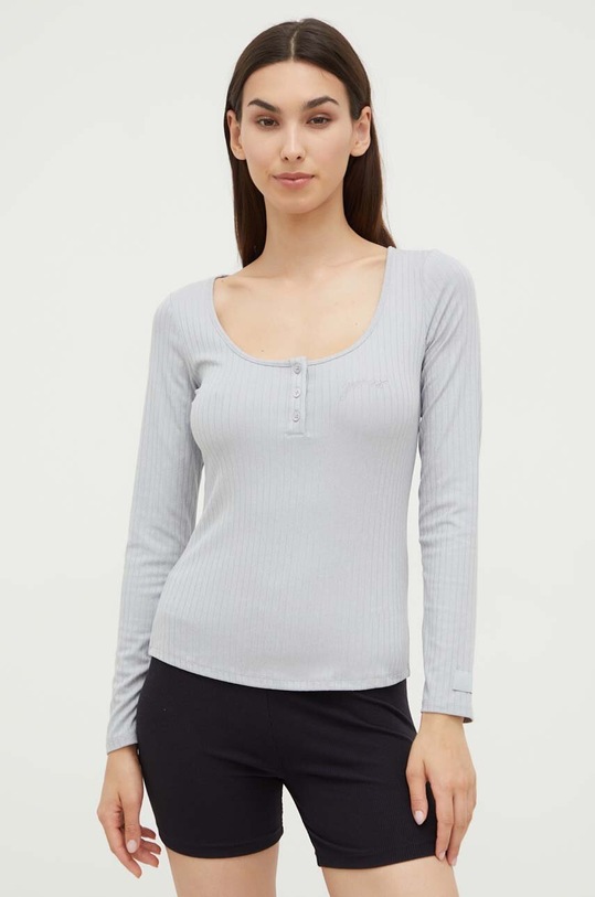 Tričko s dlouhým rukávem Guess SAMANTHA slim šedá O3BP01.KBXB2