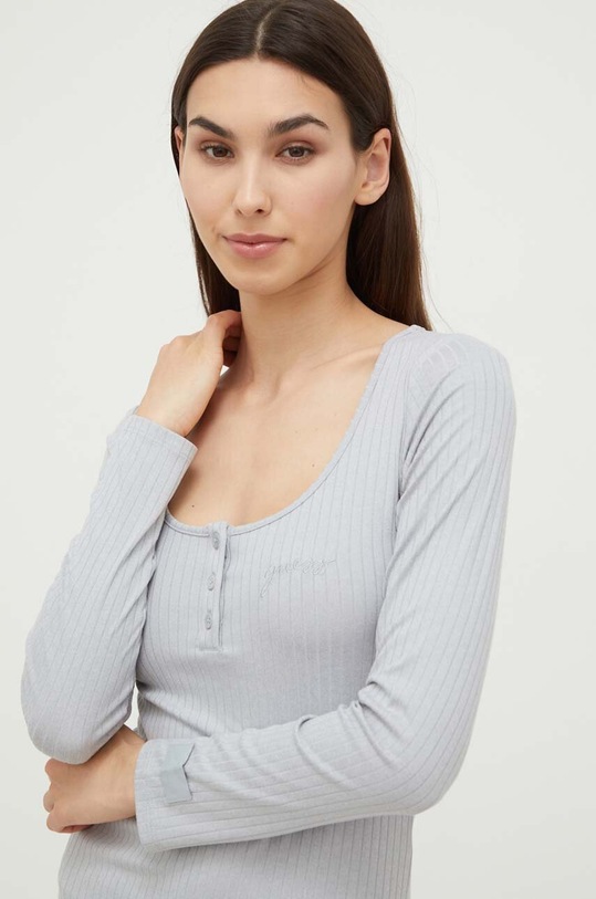 Tričko s dlouhým rukávem Guess SAMANTHA O3BP01.KBXB2 šedá AW24