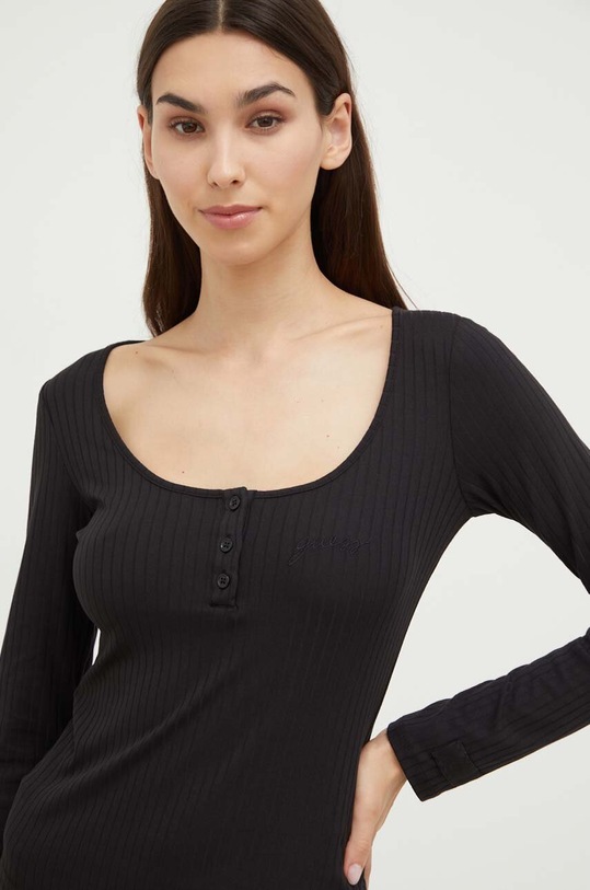 Tričko s dlouhým rukávem Guess SAMANTHA O3BP01.KBXB2 černá AW24