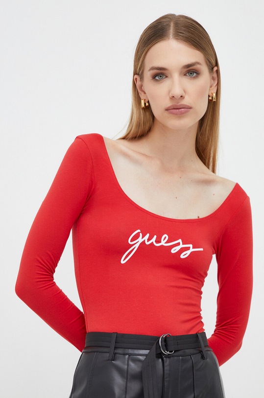 Guess body CARRIE z elastanem czerwony O3BM03.KBBU1