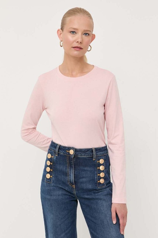 Armani Exchange longsleeve bawełniany bawełna różowy 8NYT95.YJ16Z
