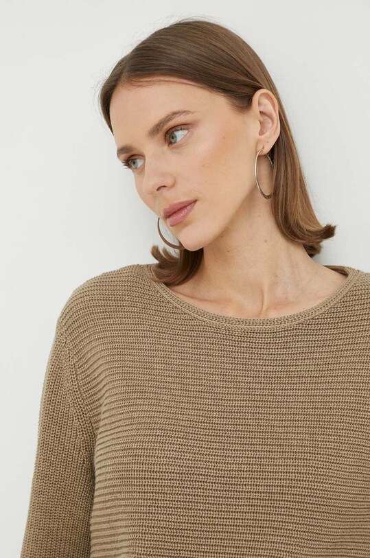 Marc O'Polo sweter bawełniany zielony 306605960127