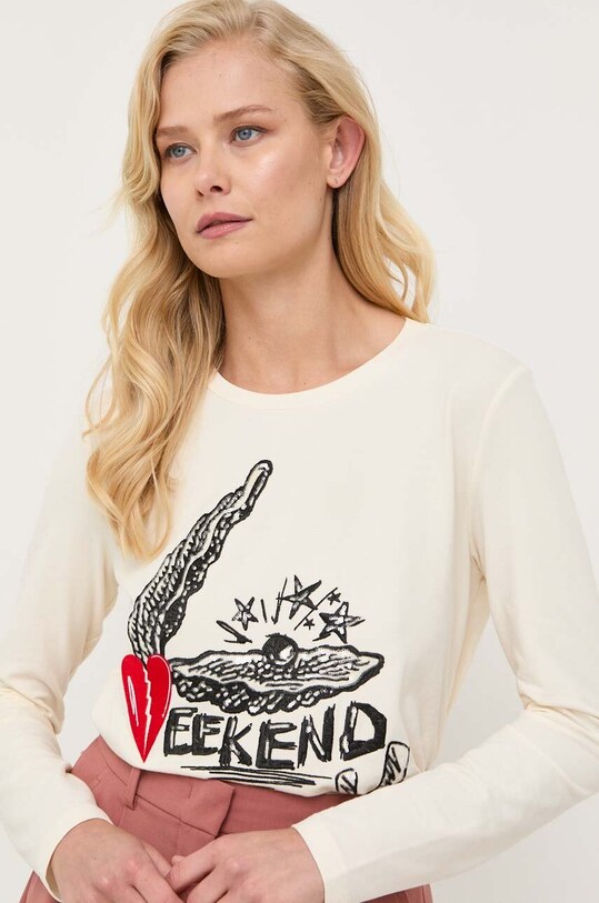 Longsleeve Weekend Max Mara με ελαστάν μπεζ 2359460433600