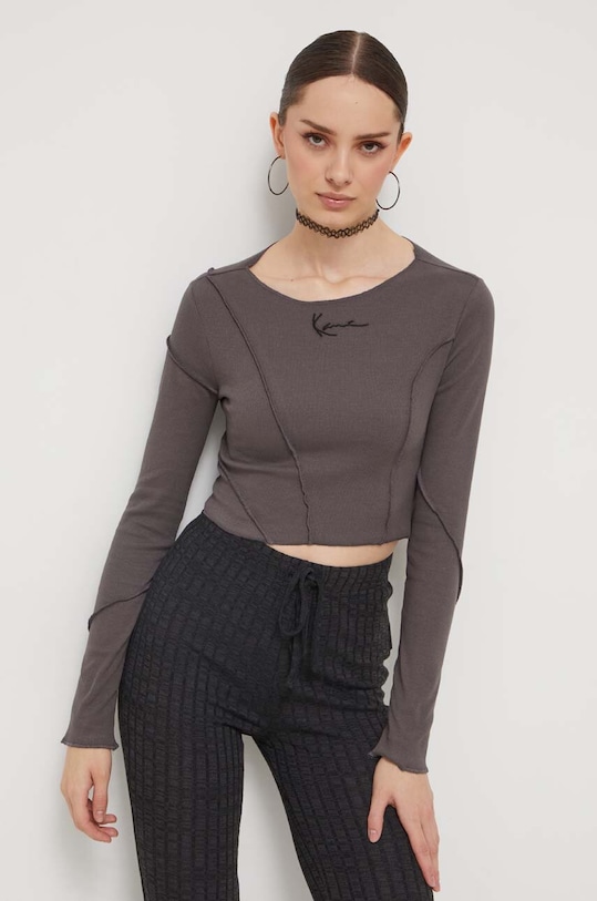 Longsleeve Karl Kani slim γκρί 6162374