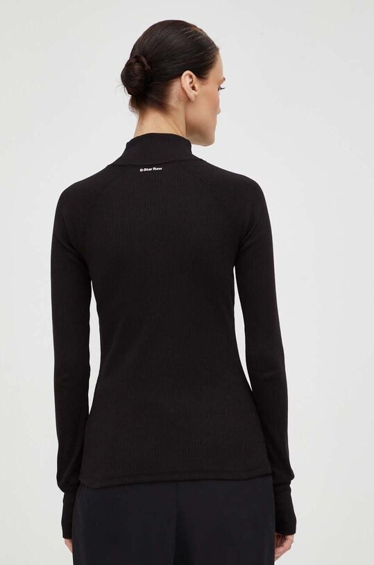 G-Star longsleeve din bumbac D23339.D289 negru AW23