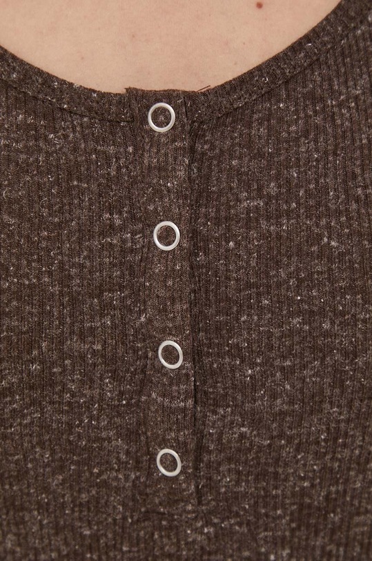 Pepe Jeans longsleeve z domieszką lnu Colby PL505692.874 brązowy