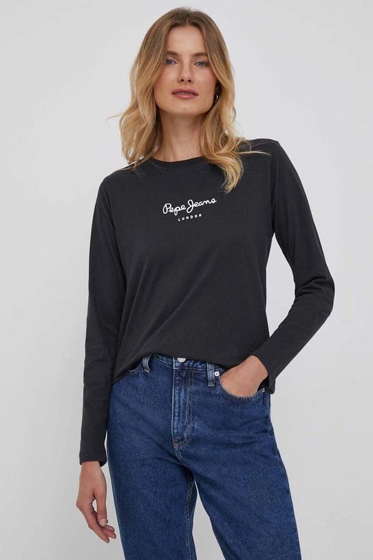 Pepe Jeans longsleeve bawełniany Wendys czarny PL505708.999