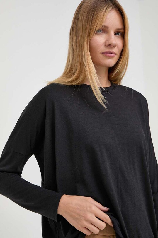Max Mara Leisure longsleeve wełniany pozostałe czarny 2339460336600
